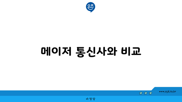 메이저 통신사와 비교