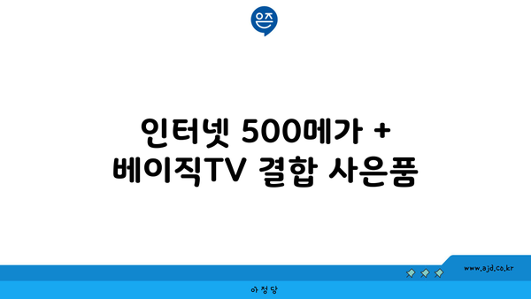 인터넷 500메가 + 베이직TV 결합 사은품