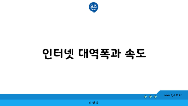 인터넷 대역폭과 속도