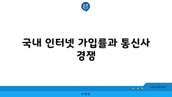 국내 인터넷 가입률과 통신사 경쟁