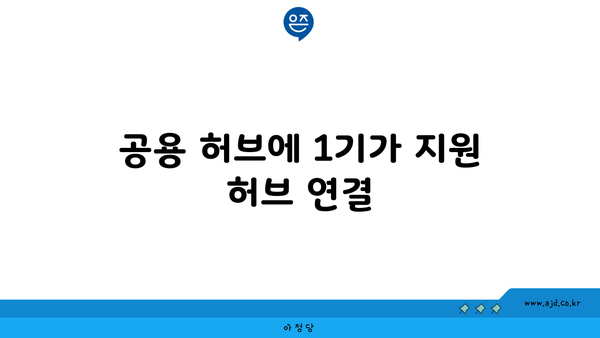 공용 허브에 1기가 지원 허브 연결