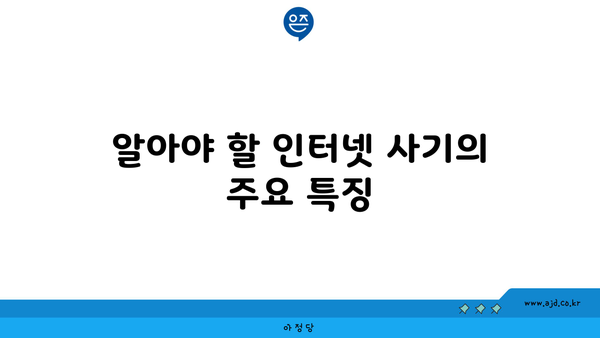 알아야 할 인터넷 사기의 주요 특징