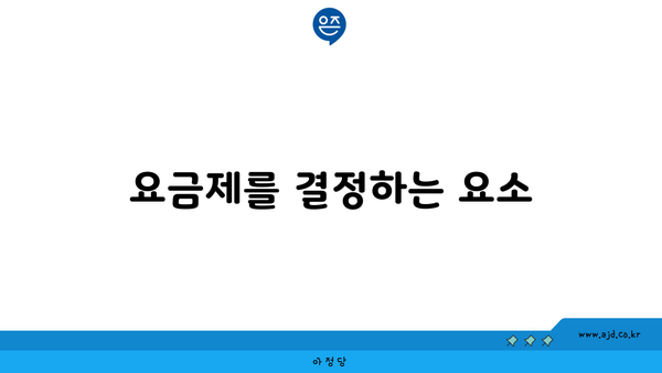 요금제를 결정하는 요소