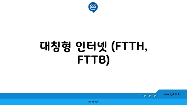 대칭형 인터넷 (FTTH, FTTB)