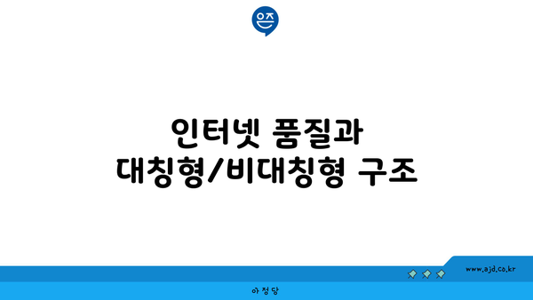 인터넷 품질과 대칭형/비대칭형 구조