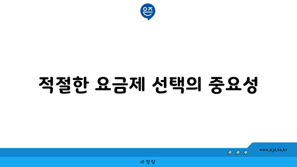 적절한 요금제 선택의 중요성