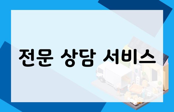 전문 상담 서비스