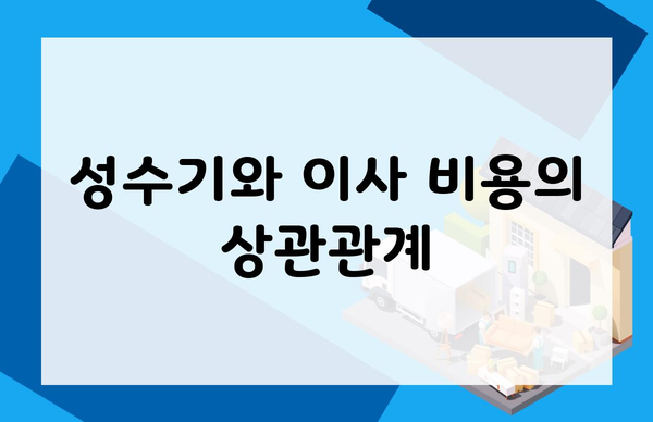 성수기와 이사 비용의 상관관계